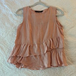 Zara Pink Linen Top